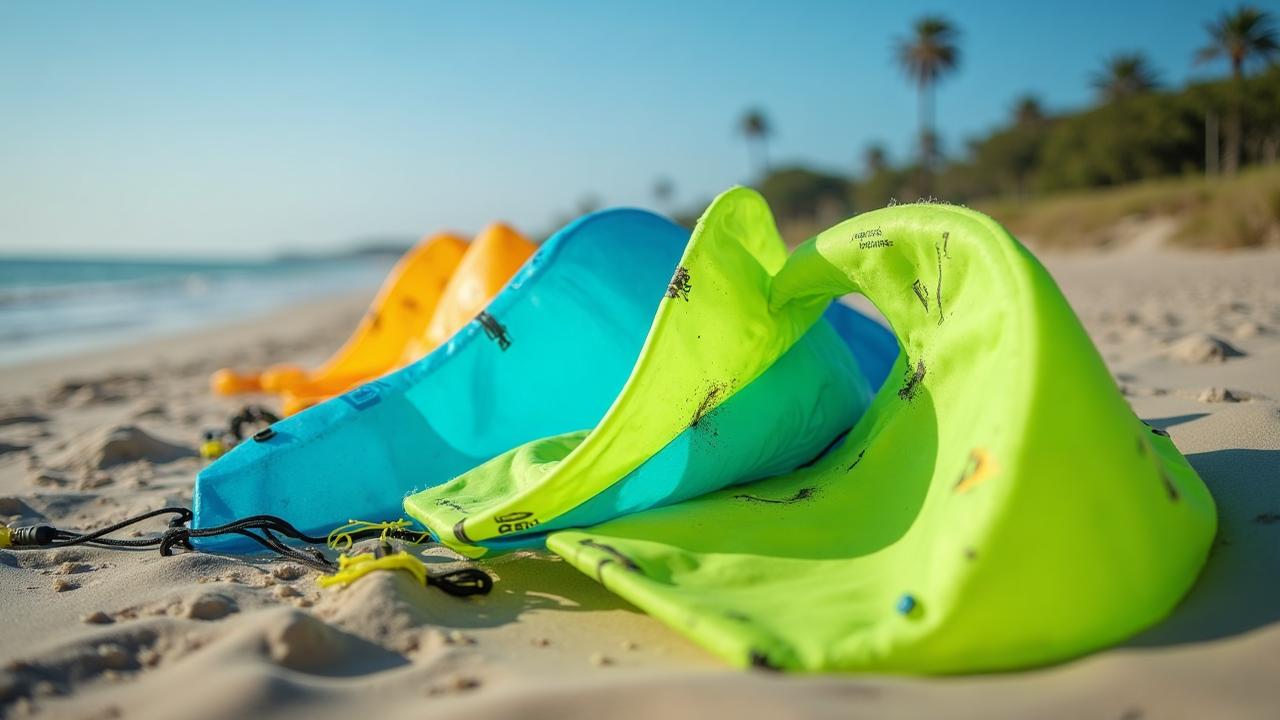 Professional kitesurfing equipment collection